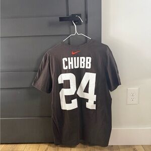 Nike Cleveland Browns 24 Chubb Brown Tshirt Men’s Medium NWT